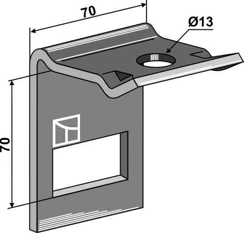 Clamp for tine 45 x 10