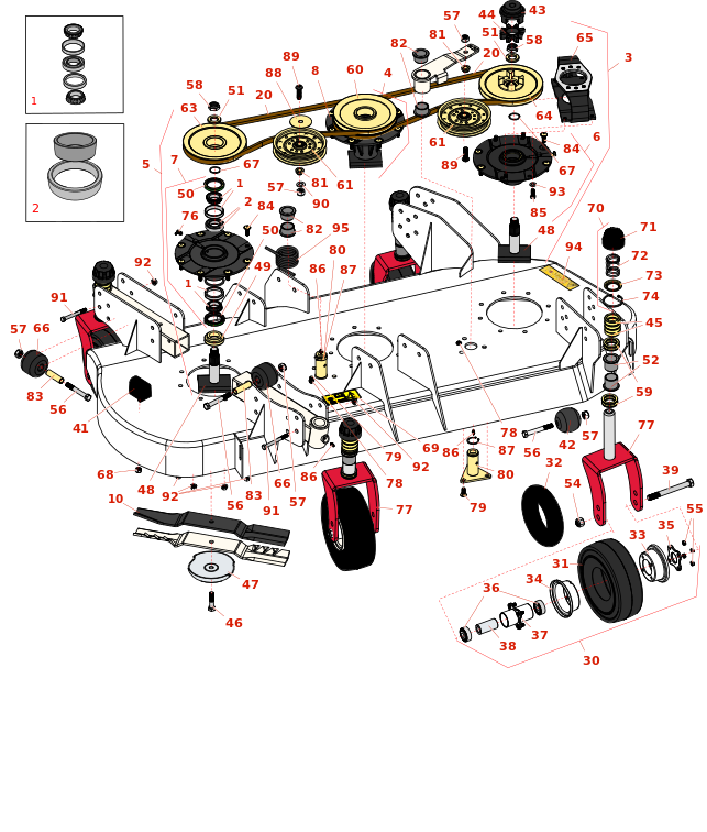 Toro Groundsmaster 5900-D Rotary Deck - LH - Model 31593