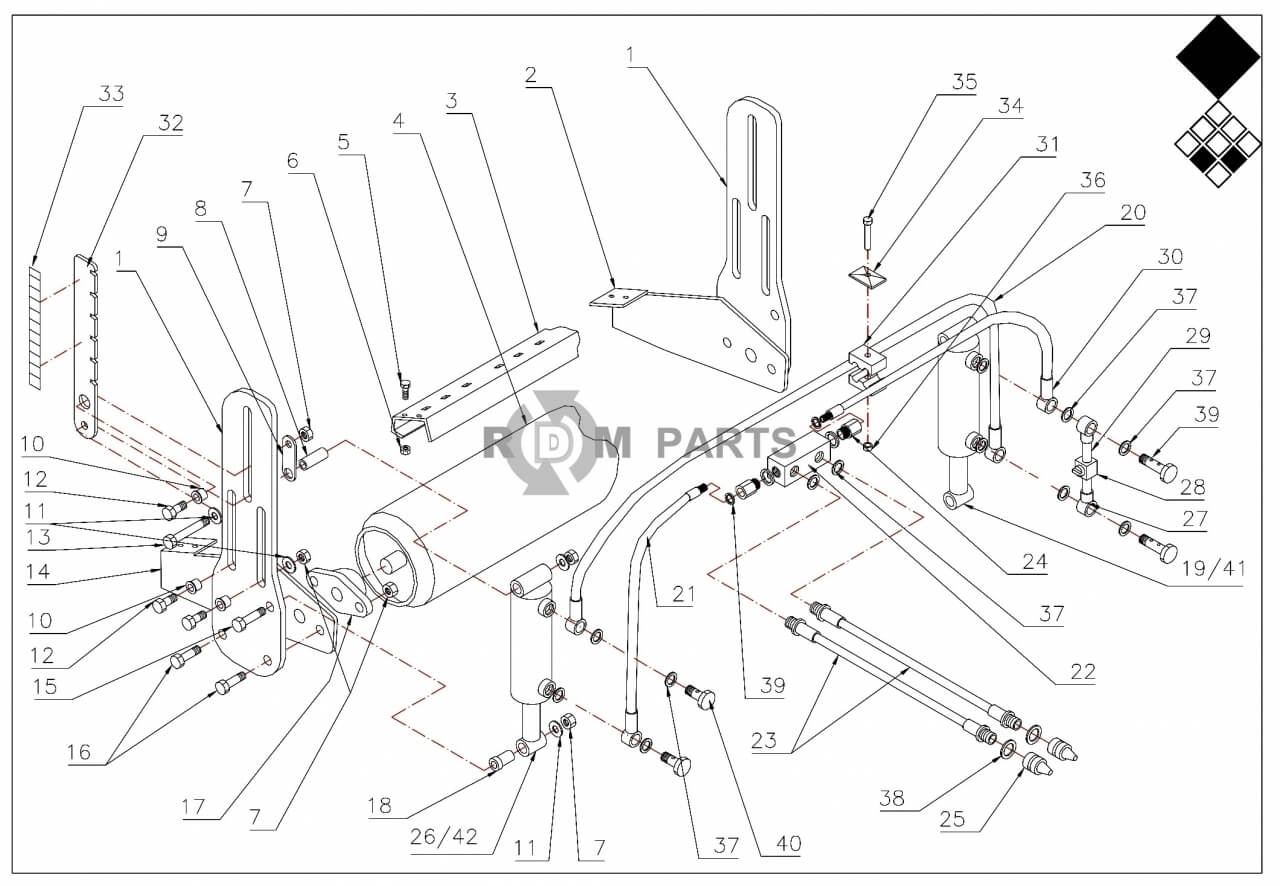 Replacement parts for VD7626 Voorrol