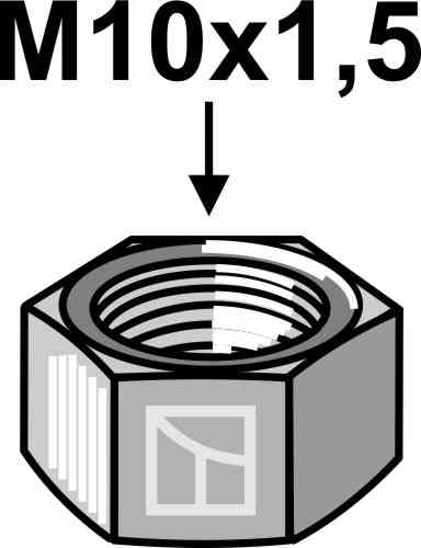 Hexagon nut - M10x1,5 fitting for John Deere LCA72050