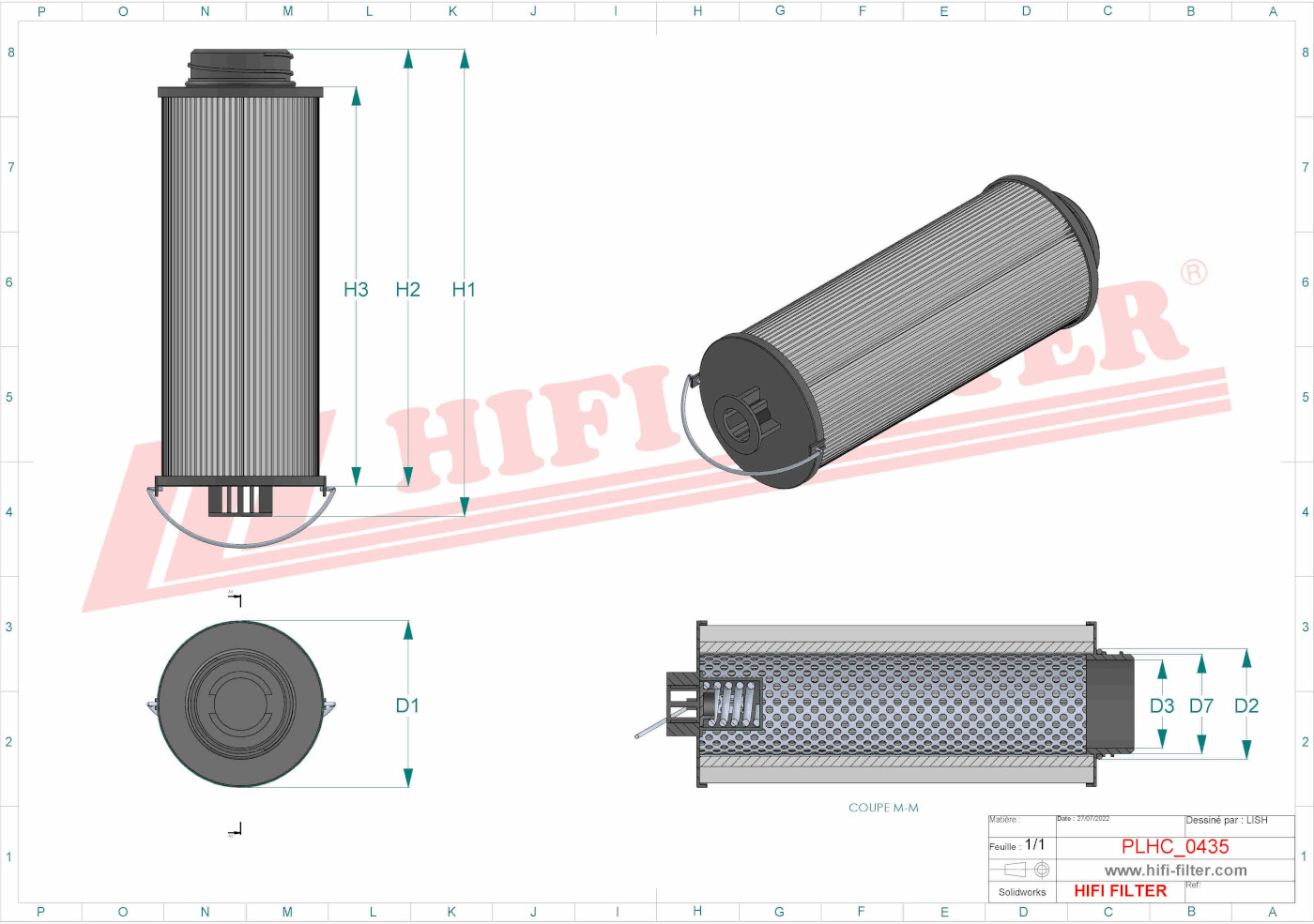 Hydraulic filter passend voor mercedes 0005533103