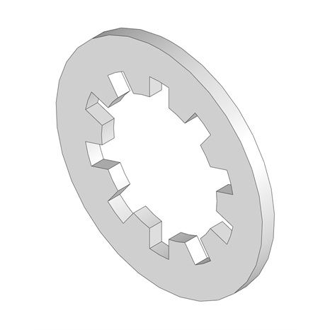 Lockwasher - 1/4 internal tooth