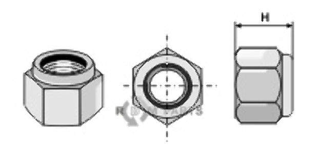 Self-locking hexagon nut - m16x2 - 10.9 51-1051