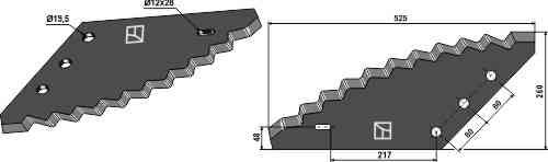 Food mixer knives, right fitting for van Lengerich 79.723