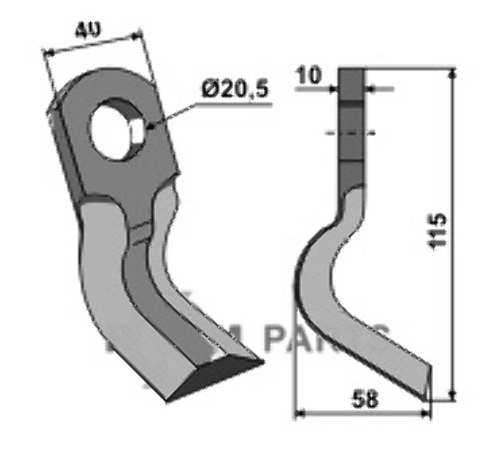 RDM Parts Y-mes passend voor Claas 695728.1