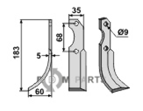 Fräsmesser, linke Ausführung geeignet für Benassi RL50/12BL55BL60S.520 - 6CM013