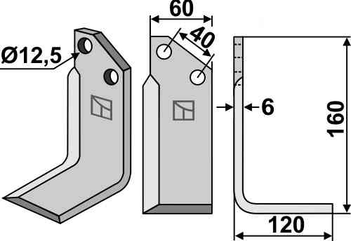 Blade, right model fitting for Tortella 2985554