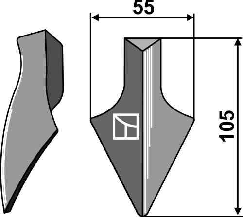 Weld-on tips from boron steel for harrow-teeth, hardened