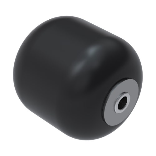 Roller - smooth uhmw polyethelyne front 5 in dia