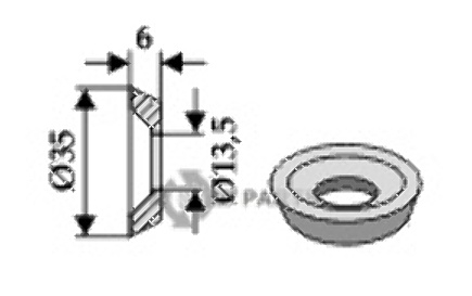 Schijf Ø35x6xØ13,5 63-dop-82