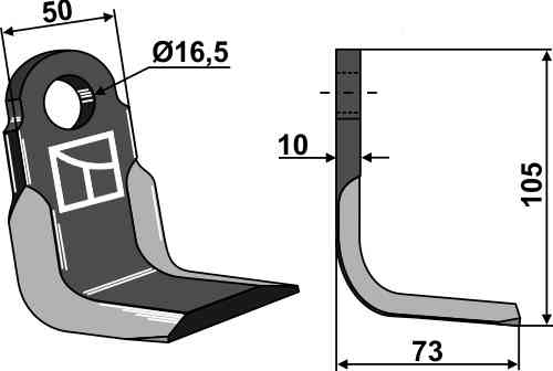 RDM Parts Vinkelkniv egnet til Palladino 560151