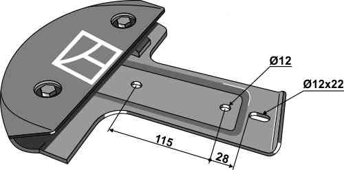 Glijschoen passend voor Kuhn 56190500 Glijschoen passend voor Kuhn 56190500