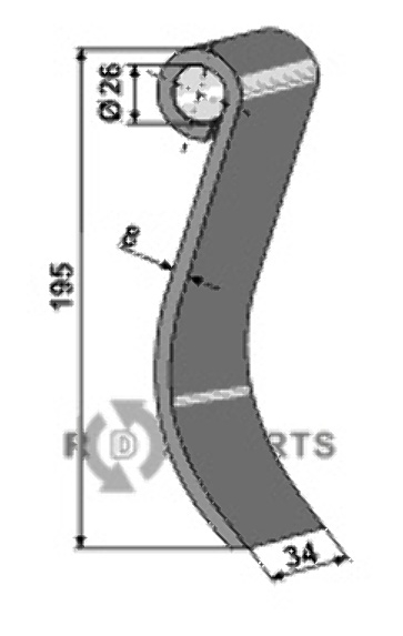 RDM Parts Central flail fitting for Kuhn 6061701