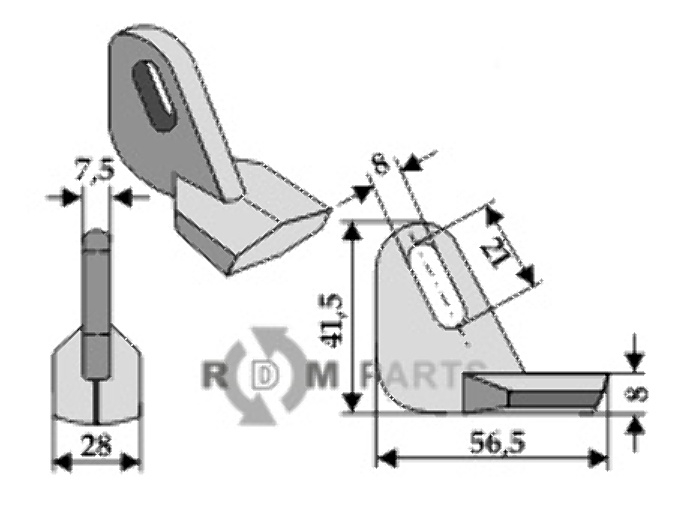 RDM Parts Hammerslag egnet til Rousseau 5.254.33