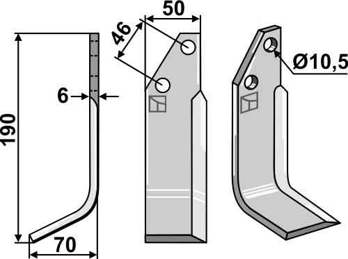 Blade, left model