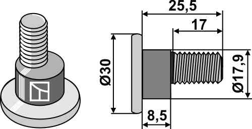 Mesbout - M10x1,5 passend voor Vicon 81160L