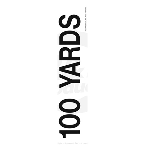 Decal - sign 100 yards