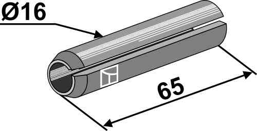 Dowel pin Ø16x65 fitting for Quivogne GOU12000