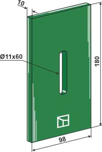 Greenflex kunststof afstrijker voor pakkerrol 53-k101