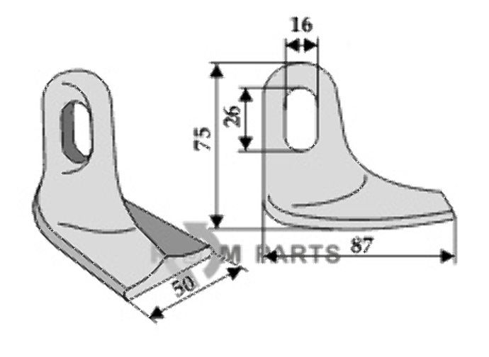 RDM Parts Hamerklepel passend voor Dücker 945000880