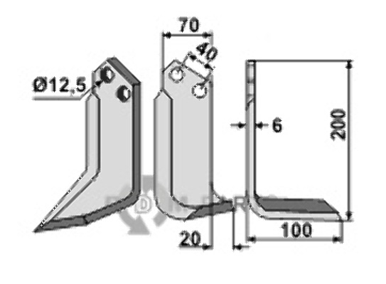 Fräsmesser, rechte Ausführung Fräsmesser, rechte Ausführung
