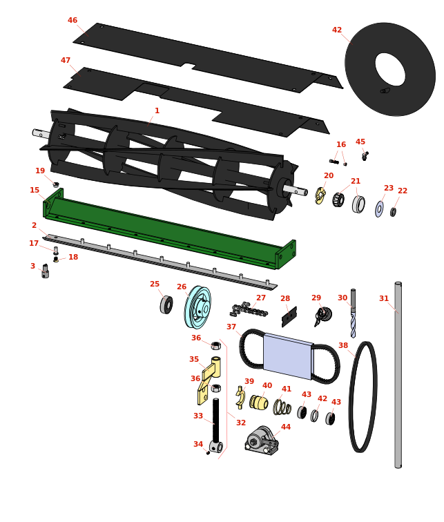 National 84 Mower Reel & Bedknife