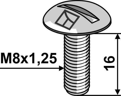 Saucer-head screws - galvanized - DIN603