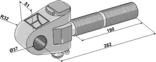 Swivelling tie-rod M36 x 3