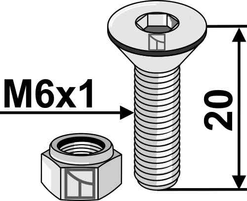 Hexagon socket bolt M6x1