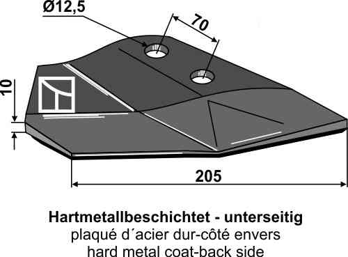 Replacement wing - right fitting for Lemken Thorit FL23PGEK