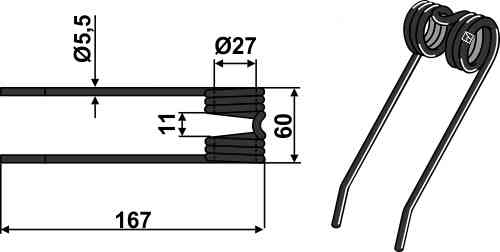 Veertand passend voor Deutz-Fahr VF06296285