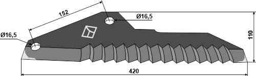 Silage knive fitting for Mengele 02.035.746