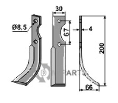 Fräsmesser, rechte Ausführung geeignet für Benassi BL30 - 644011