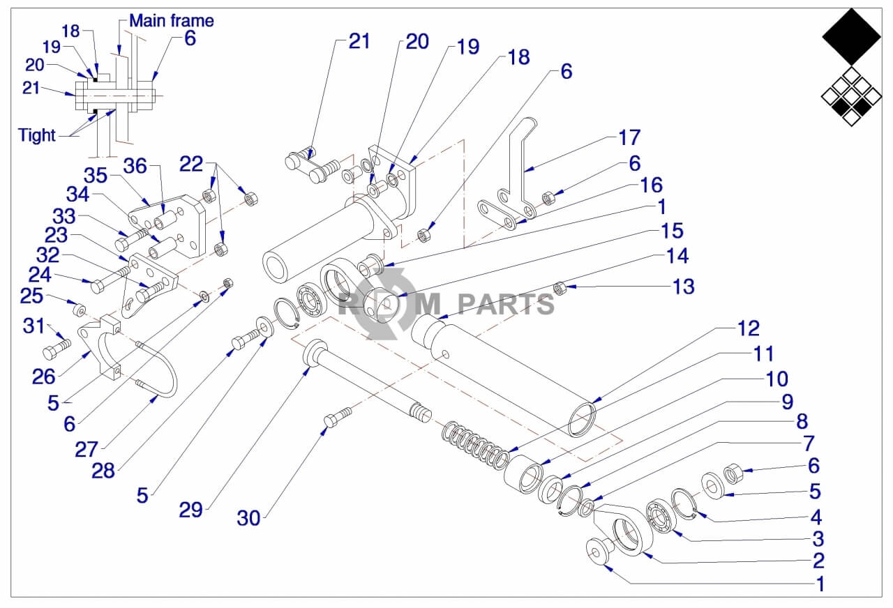 Replacement parts for VD7521 Veerdemper