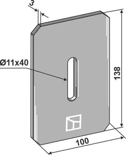 Abstreiferblech für packerwalzen 51-l113