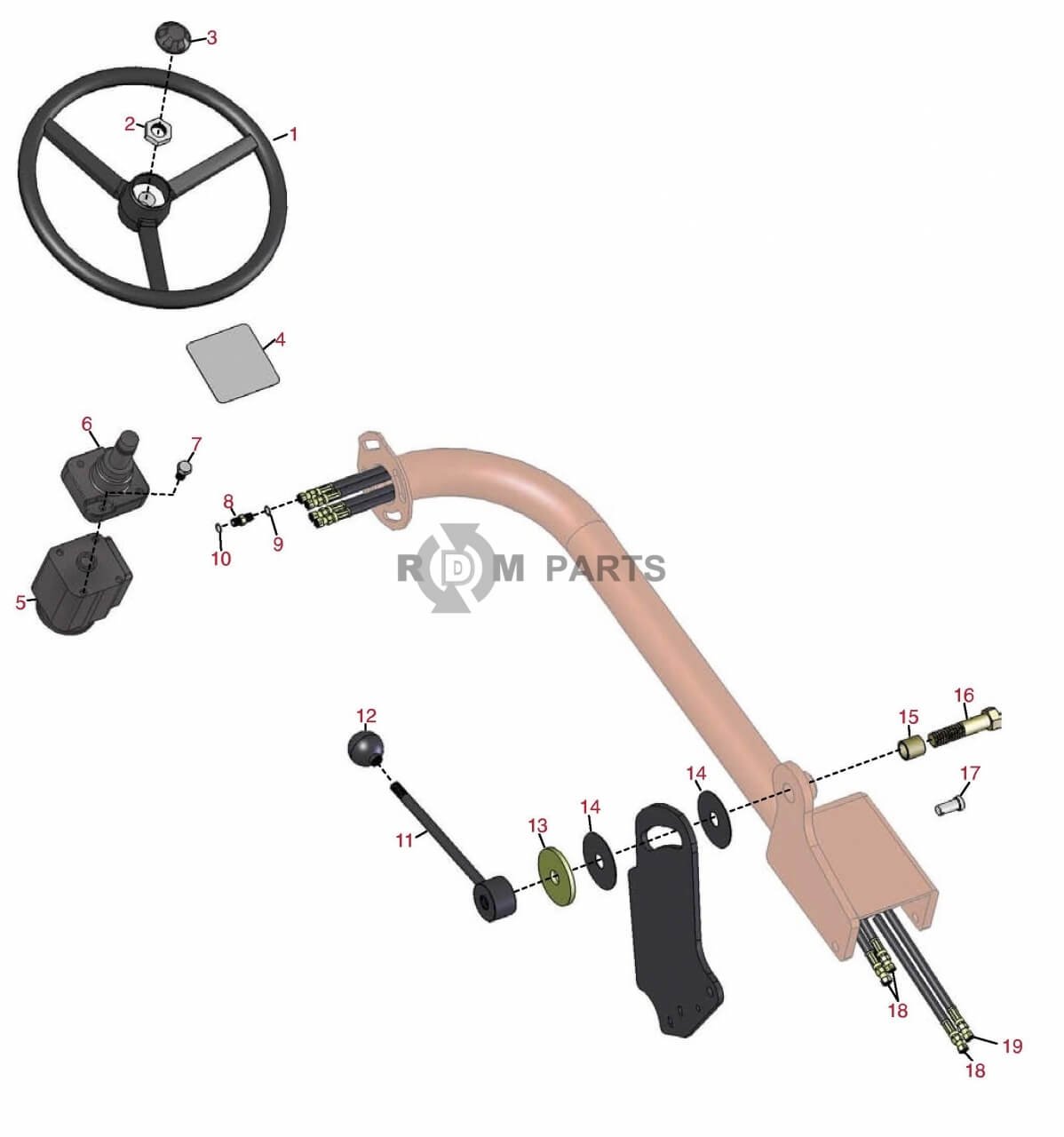 Replacement parts for Toro 3100 Steering Arm