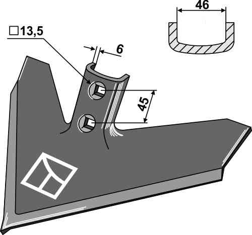 Sweep 330 x 6 fitting for Jean de Bru 01/0551414 Sweep 330 x 6 fitting for Jean de Bru 01/0551414