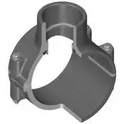 Klemzadel, inwendig lijm, grijs, EPDM, RVS