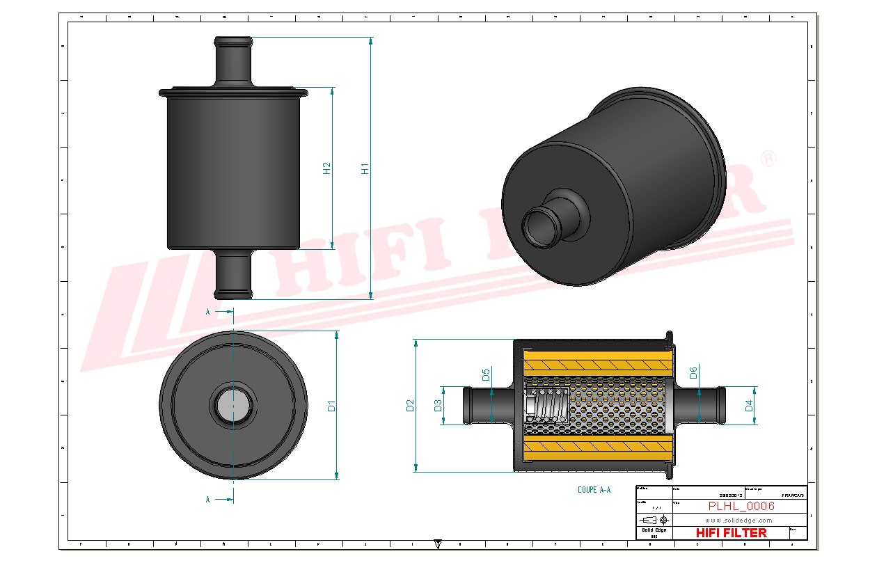 Hydraulic filter passend voor manitou 949043