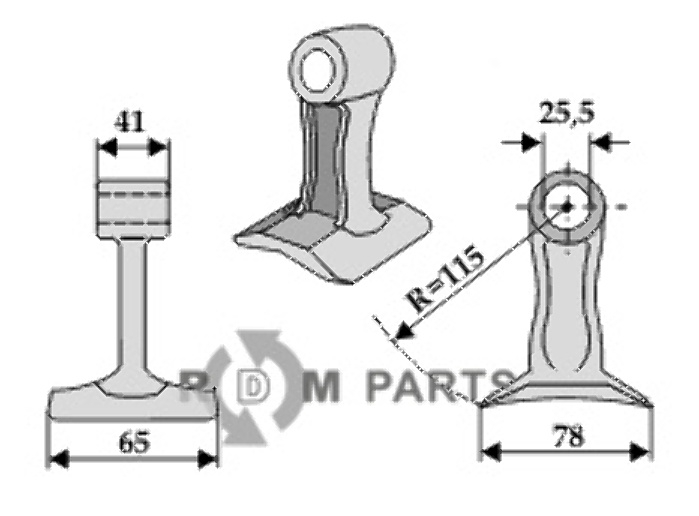 RDM Parts Hamerklepel passend voor Ferri 0901141