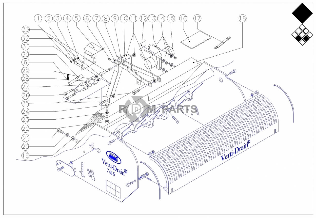 Replacement parts for VD7416 Koppeling