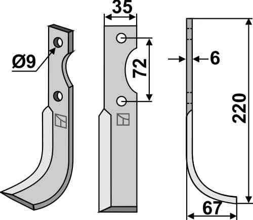 Blade, right model Blade, right model