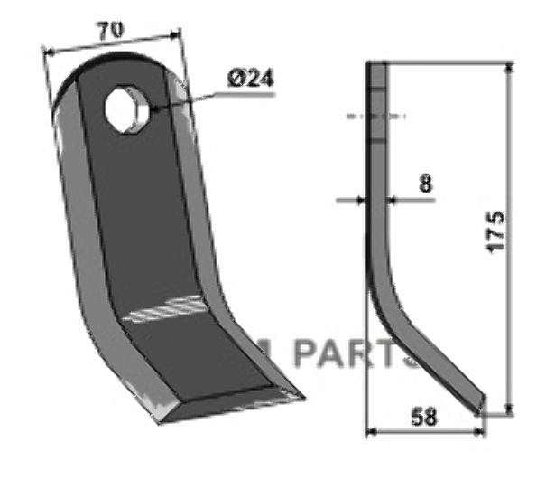 RDM Parts Y-klinge egnet til WIC 58680