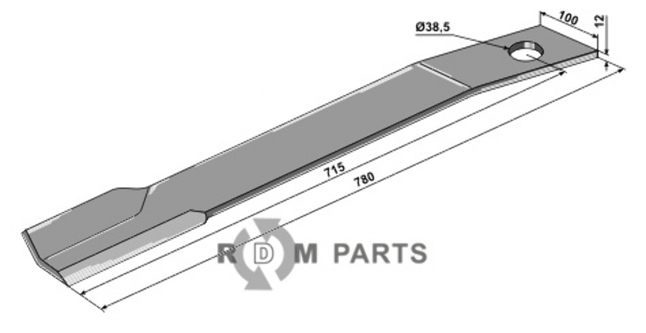 RDM Parts Blade - left fitting for Schulte H401-058