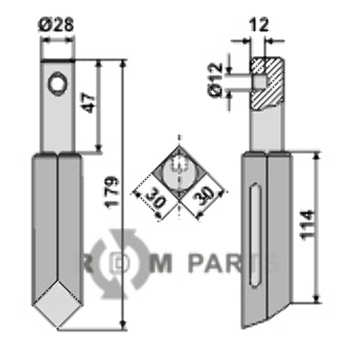 Rotary tine rh110