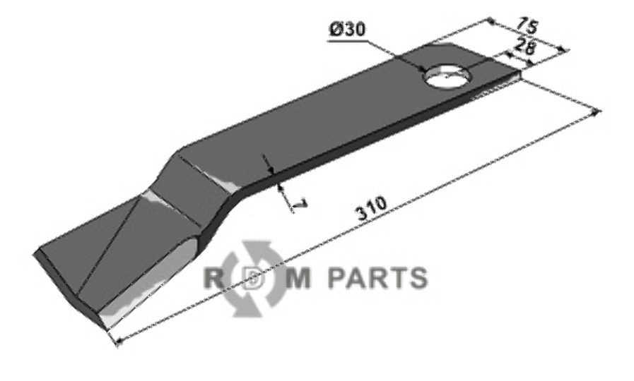 RDM Parts Schlegelmesser - links geeignet für Votex 35.10.030/3 RDM Parts Schlegelmesser - links geeignet für Votex 35.10.030/3