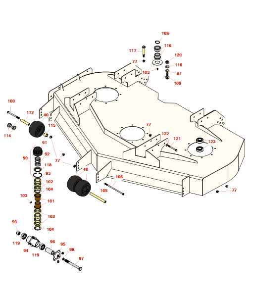Toro Groundsmaster 3200 rotary decks