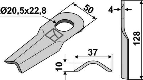 Rotorklinge geeignet für Taarup 56110300