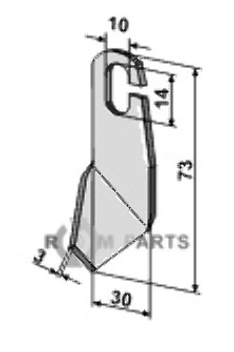 RDM Parts Vingekniv - venstre version egnet til Amazone 990003 - som et par 8756000 -