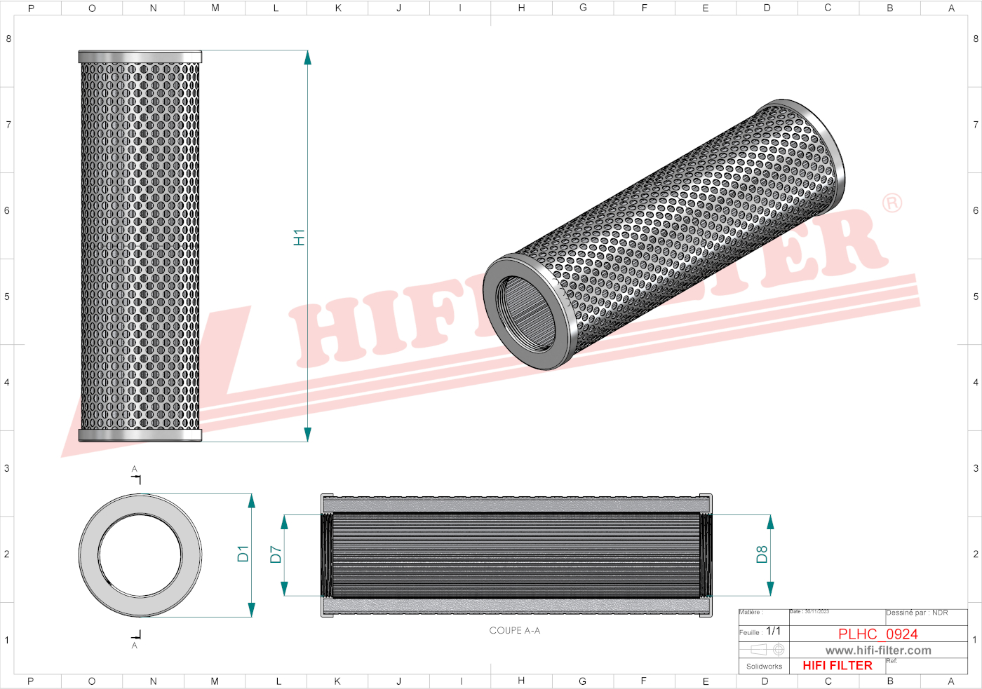 Hydraulic filter passend voor sdlg 4120004037001